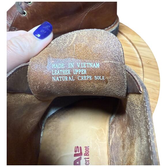 CLARKS The Original Desert Boot Me Size 9 M Brown Leather Chukka Crepe Outsole - Picture 10 of 11